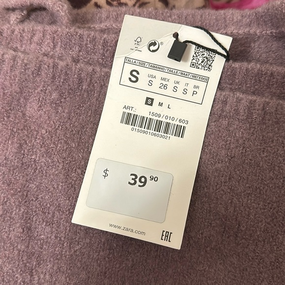 ZARA KNIT PURPLE DRESS - Picture 1 of 2